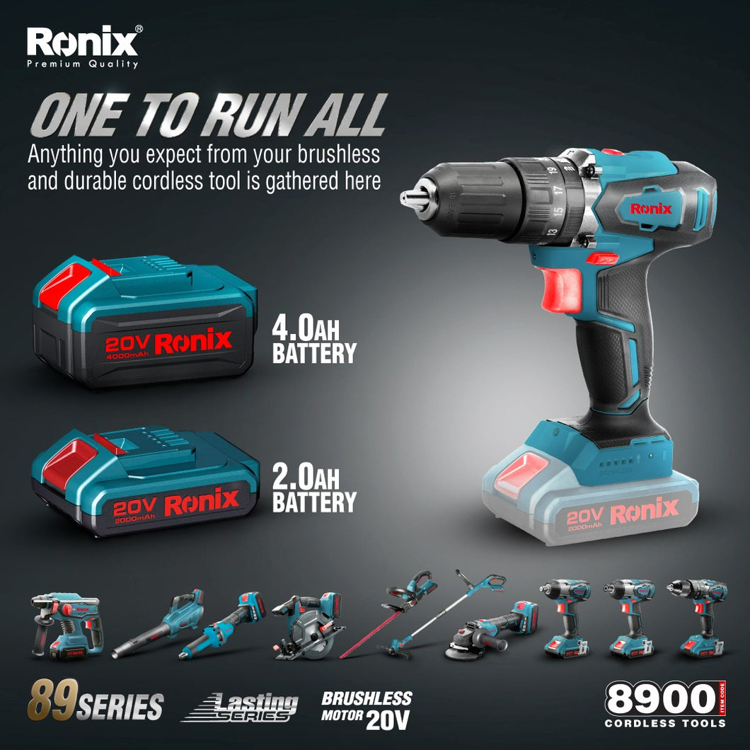 Brushless hammer drill 20v Ronix