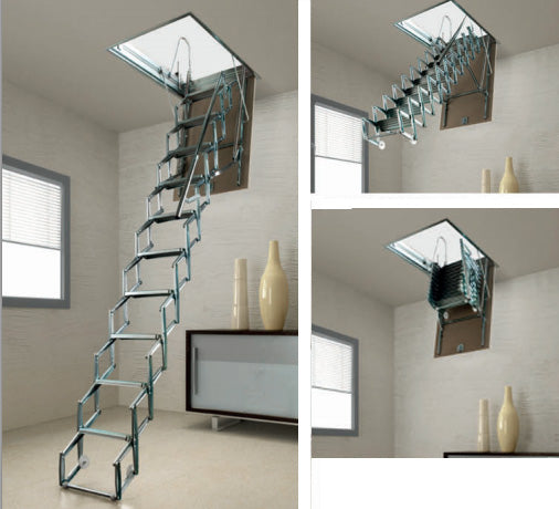 Aci Svezia Loft ladder size 100x70x276/300 Fantozzi سلم مخفي – Sawaya Tools